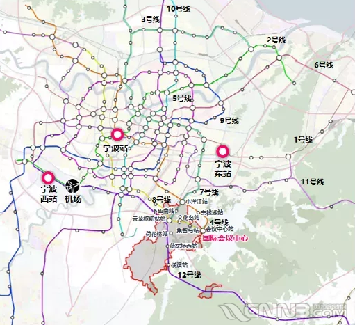 宁波第四期地铁规划图流出唯独北仑冷清清