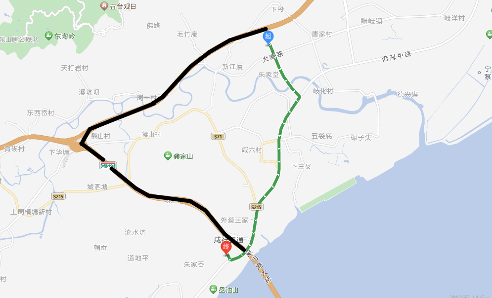 瞻岐收费站至咸祥绕行图.png